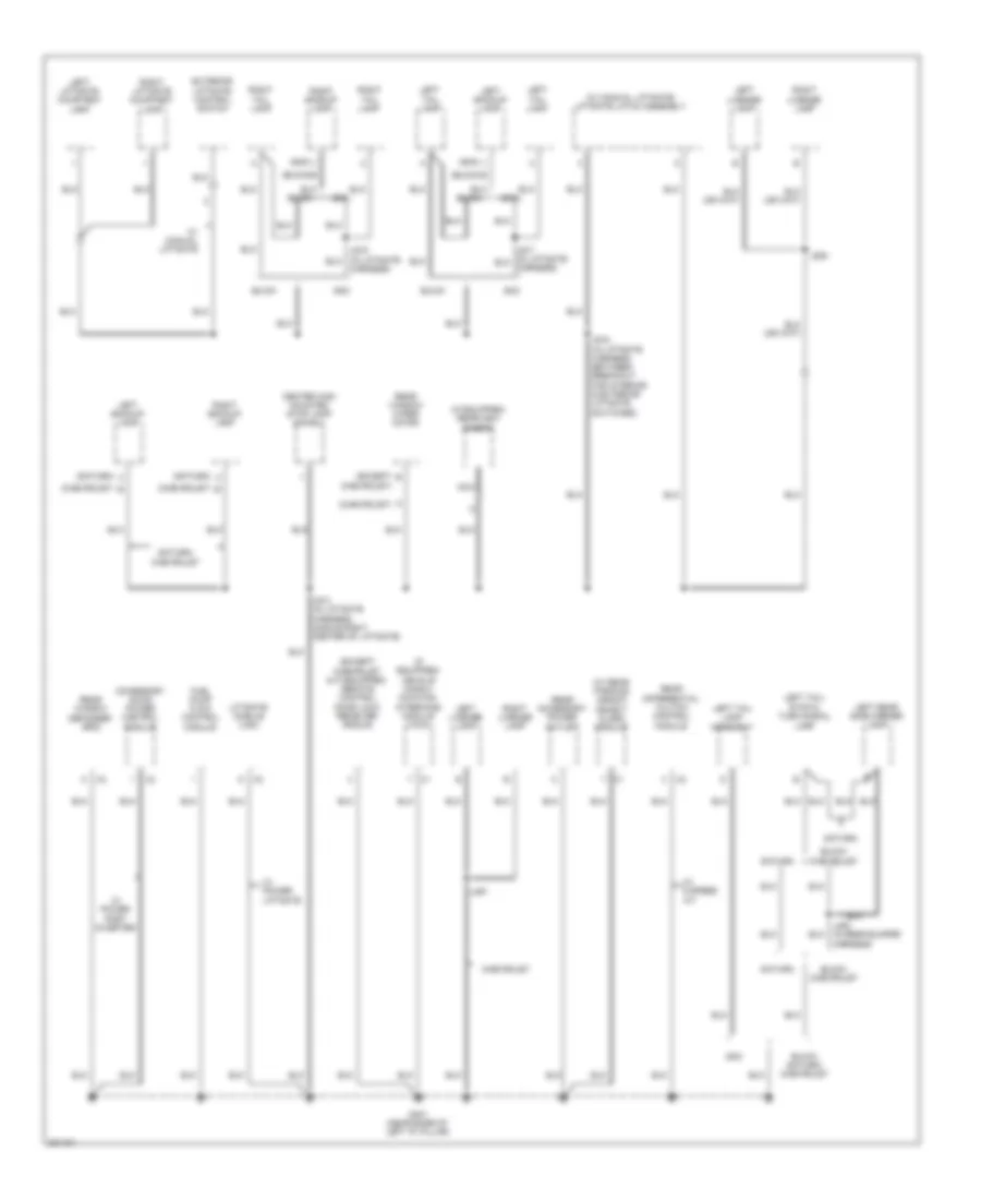 Ground Distribution Wiring Diagram 5 of 5 for Buick Enclave CX 2009
