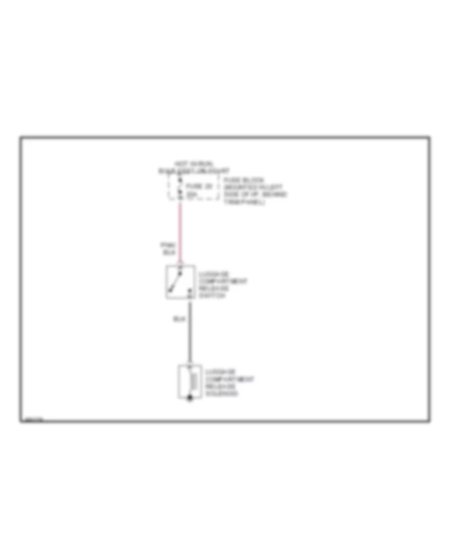 Trunk Release Wiring Diagram for Buick LeSabre Limited 1991