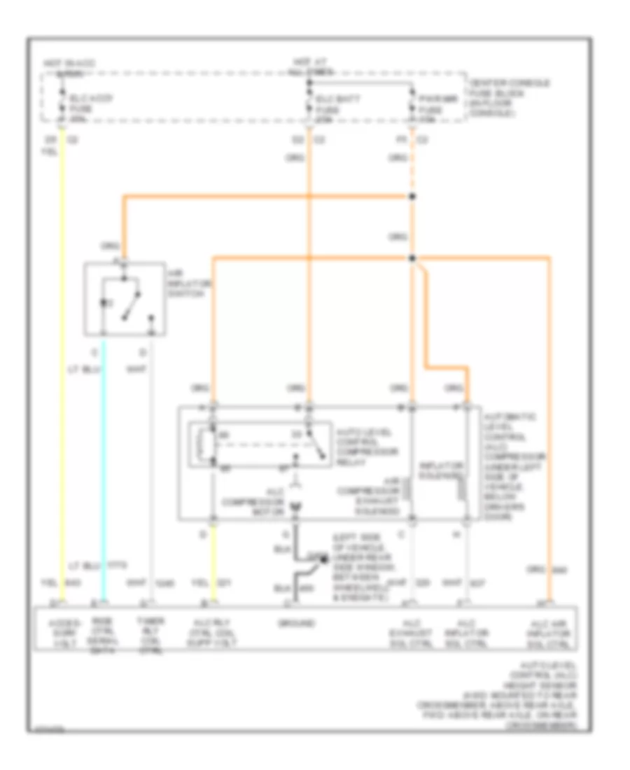 Electronic Suspension Wiring Diagram for Buick Rendezvous CX 2003