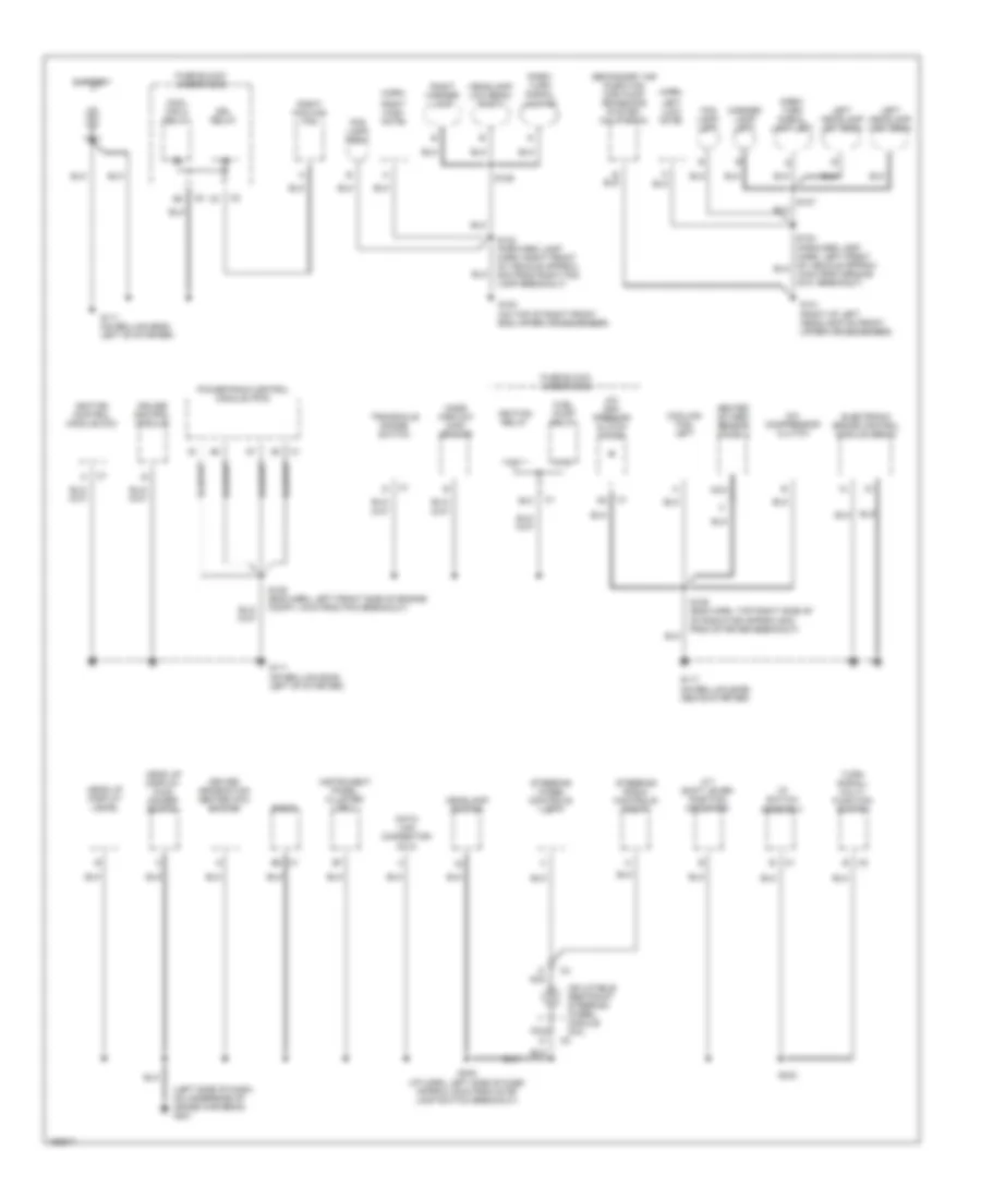 Ground Distribution Wiring Diagram 1 of 4 for Buick Rendezvous CX 2003