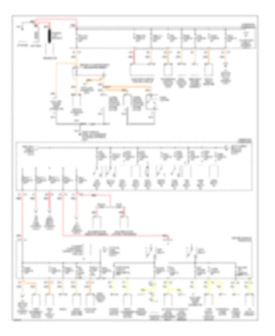 Power Distribution Wiring Diagram 1 of 4 for Buick Rendezvous CX 2003