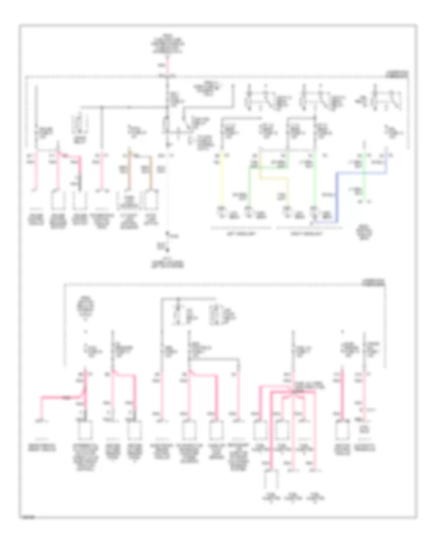 Power Distribution Wiring Diagram 2 of 4 for Buick Rendezvous CX 2003
