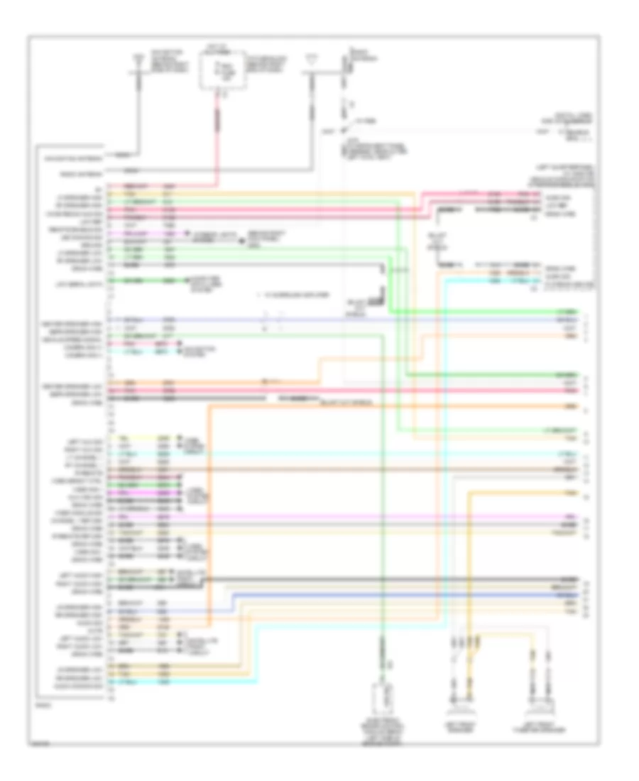 Radio Wiring Diagram, with Premium Amplifier (1 of 3) for Buick Enclave CXL 2009