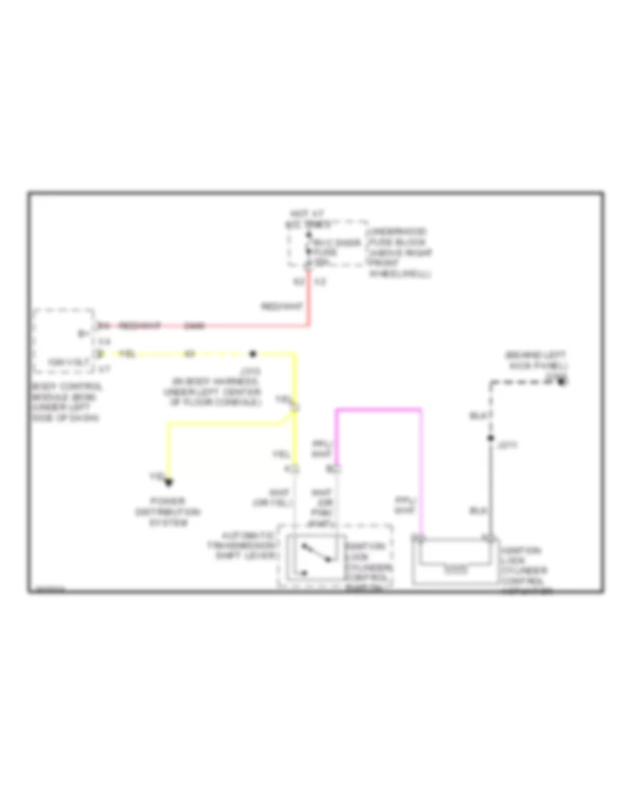 Ignition Lock Solenoid Wiring Diagram for Buick Enclave CXL 2009