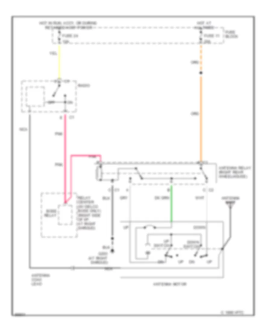 Power Antenna Wiring Diagram for Buick Park Avenue 1991