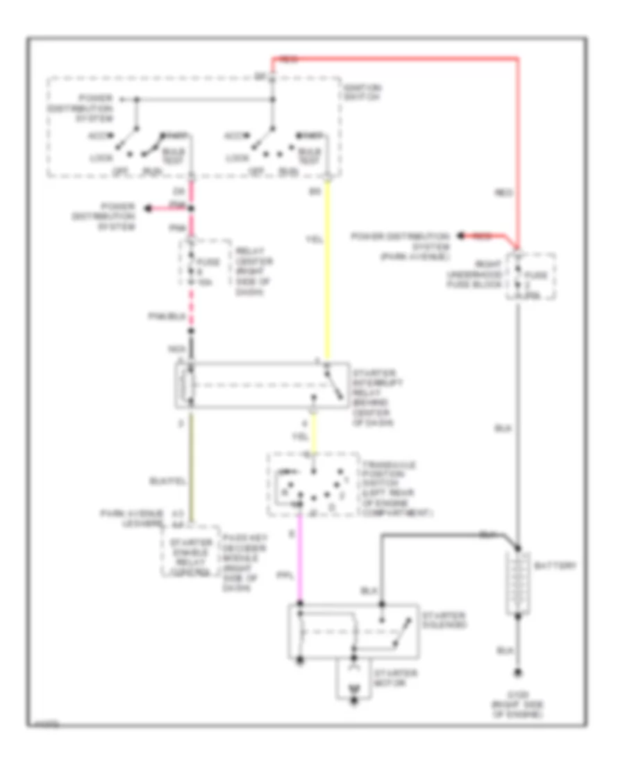 Starting Wiring Diagram for Buick Park Avenue 1991