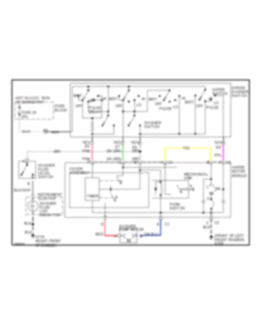 Interval WiperWasher Wiring Diagram for Buick Park Avenue 1991