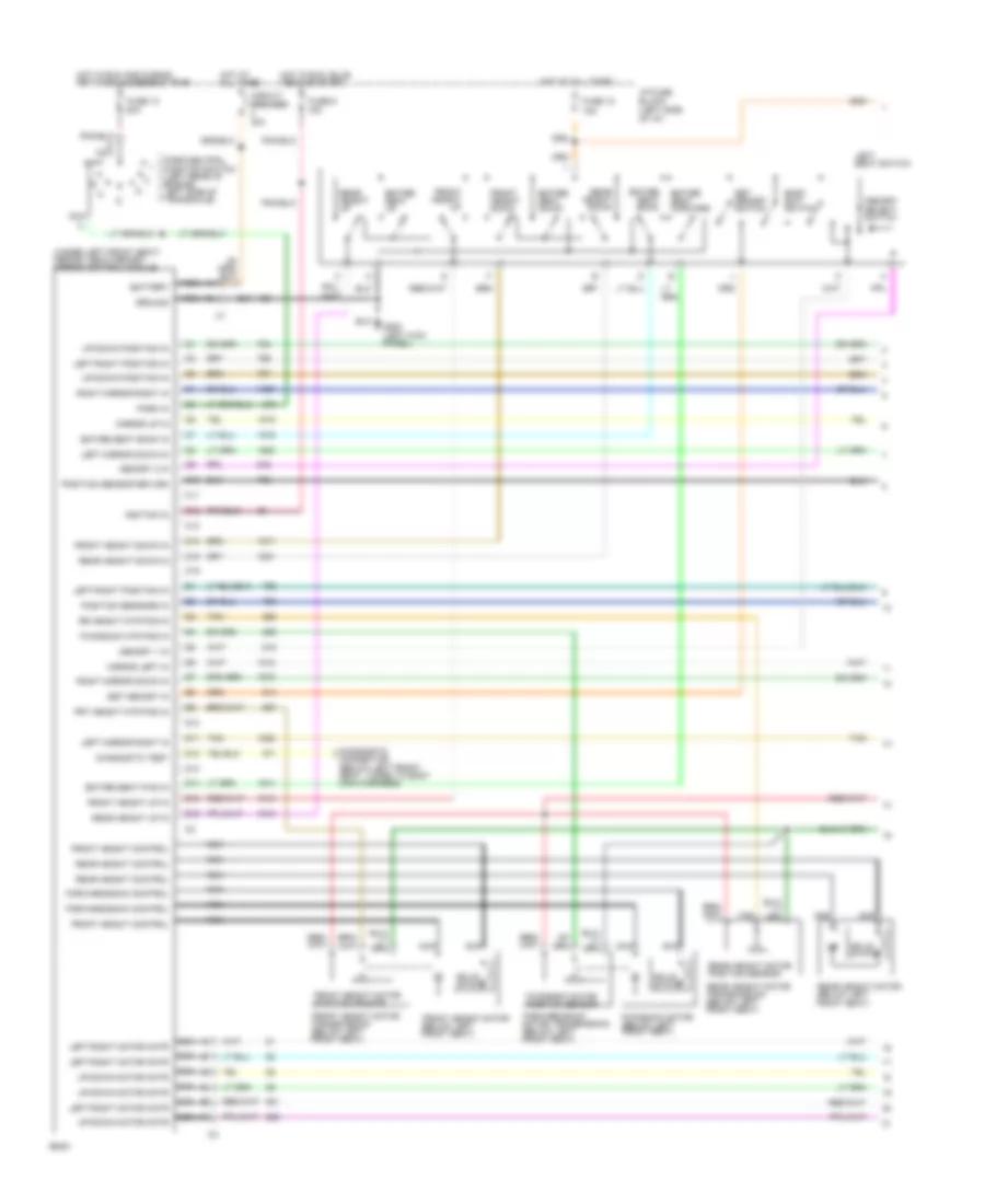 Memory System Wiring Diagrams 1 of 2 for Buick Park Avenue Ultra 1991
