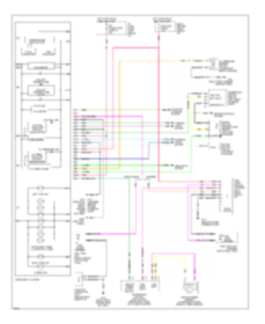 Instrument Cluster Wiring Diagram, Gauges Cluster, UB3 for Buick Park Avenue 1996