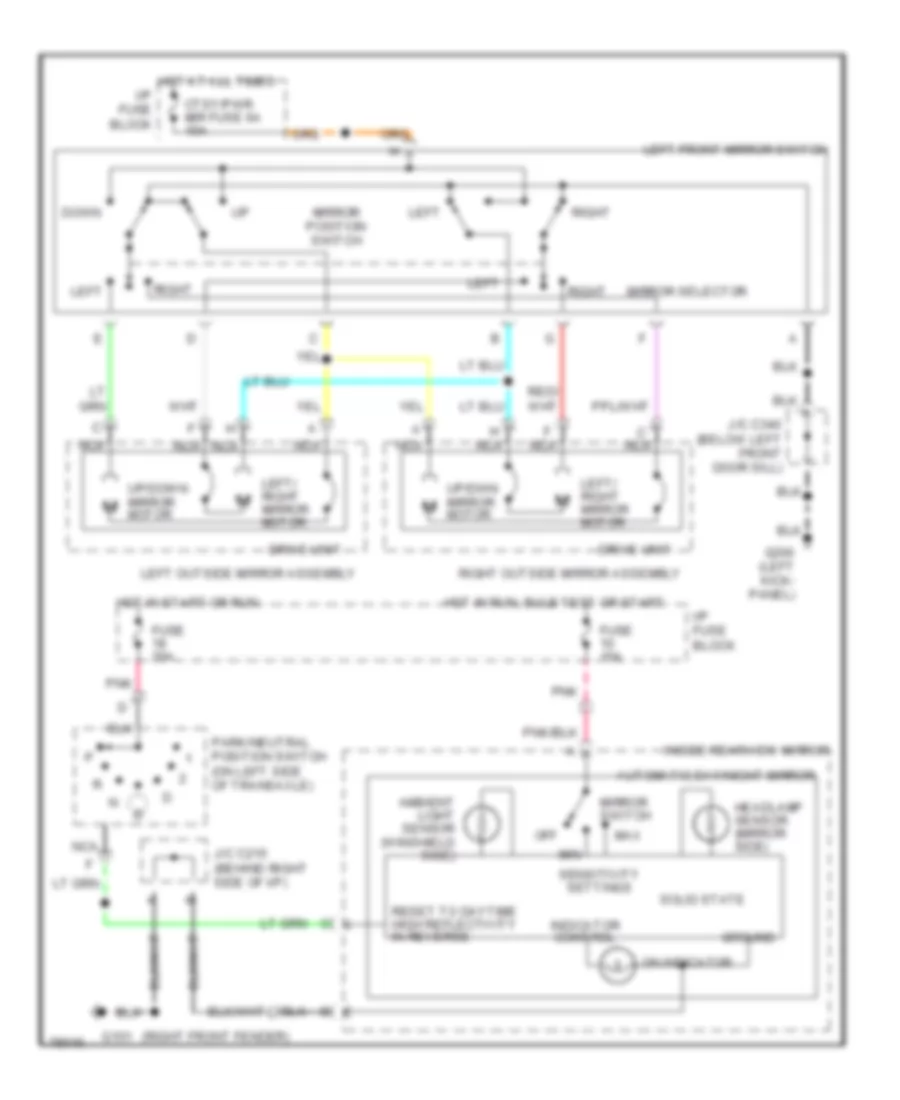Power Mirror Wiring Diagram for Buick Park Avenue 1996