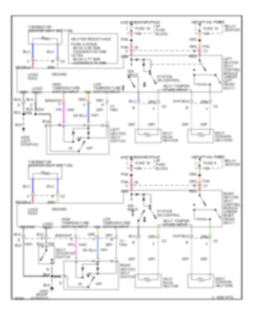 Heated Seats Wiring Diagram for Buick Park Avenue 1996