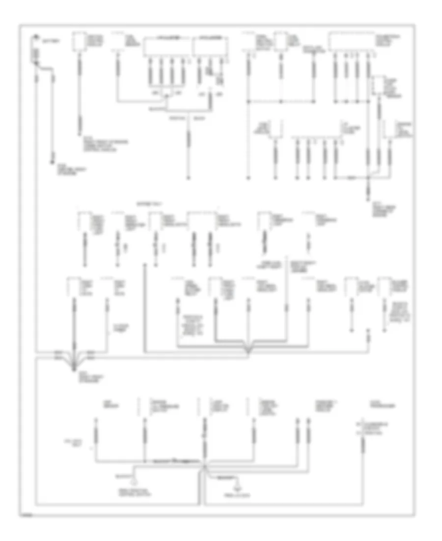 Ground Distribution Wiring Diagram 1 of 6 for Buick Park Avenue Ultra 1996