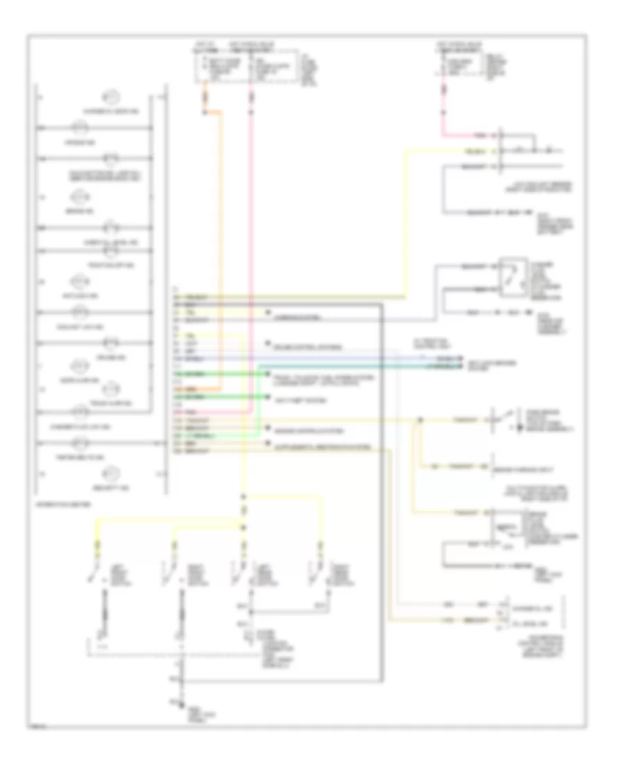 Driver Information Center Wiring Diagram Gauges Cluster UB3 for Buick Park Avenue Ultra 1996