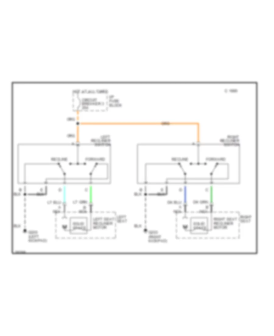 Recliner Wiring Diagram for Buick Park Avenue Ultra 1996