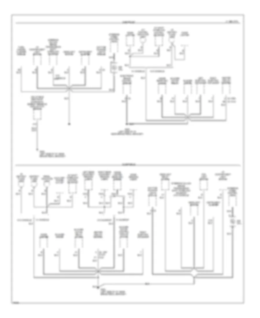 Ground Distribution Wiring Diagram 3 of 6 for Buick Regal Custom 1996