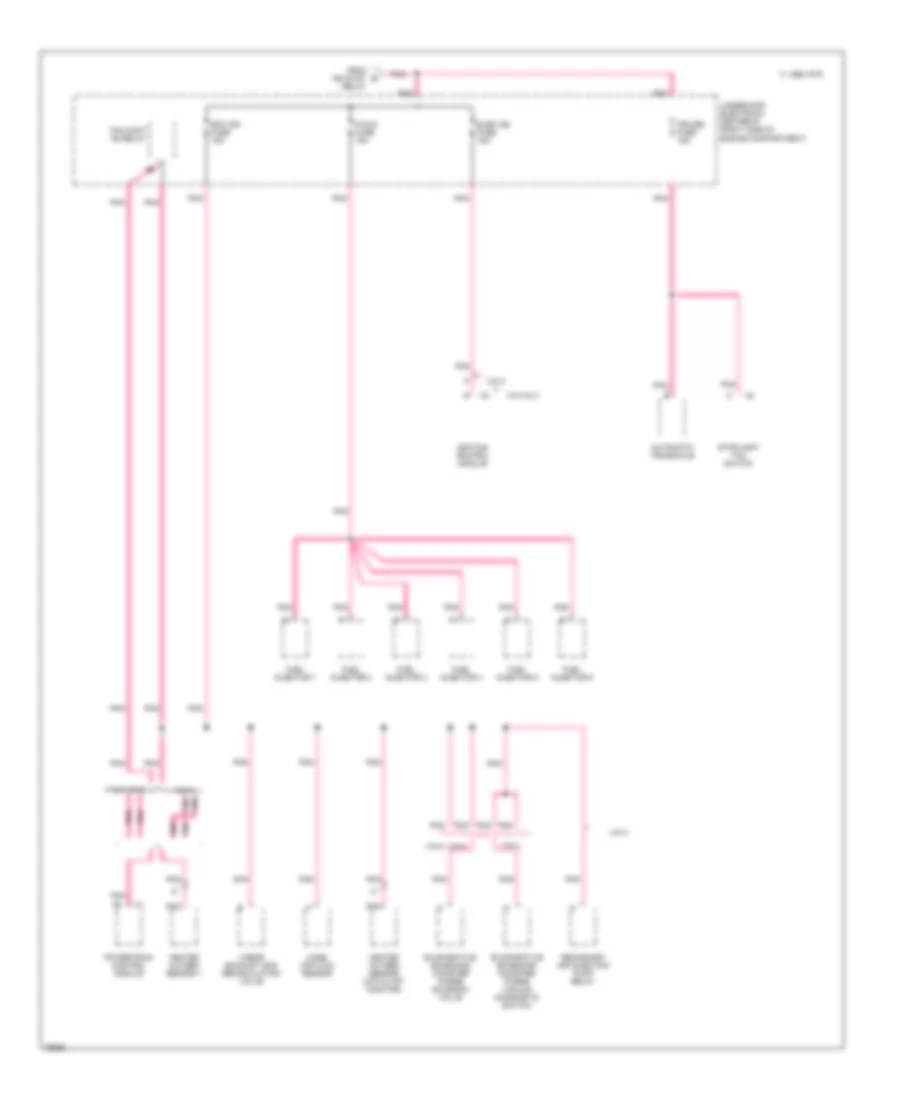 Power Distribution Wiring Diagram (6 of 6) for Buick Regal Custom 1996