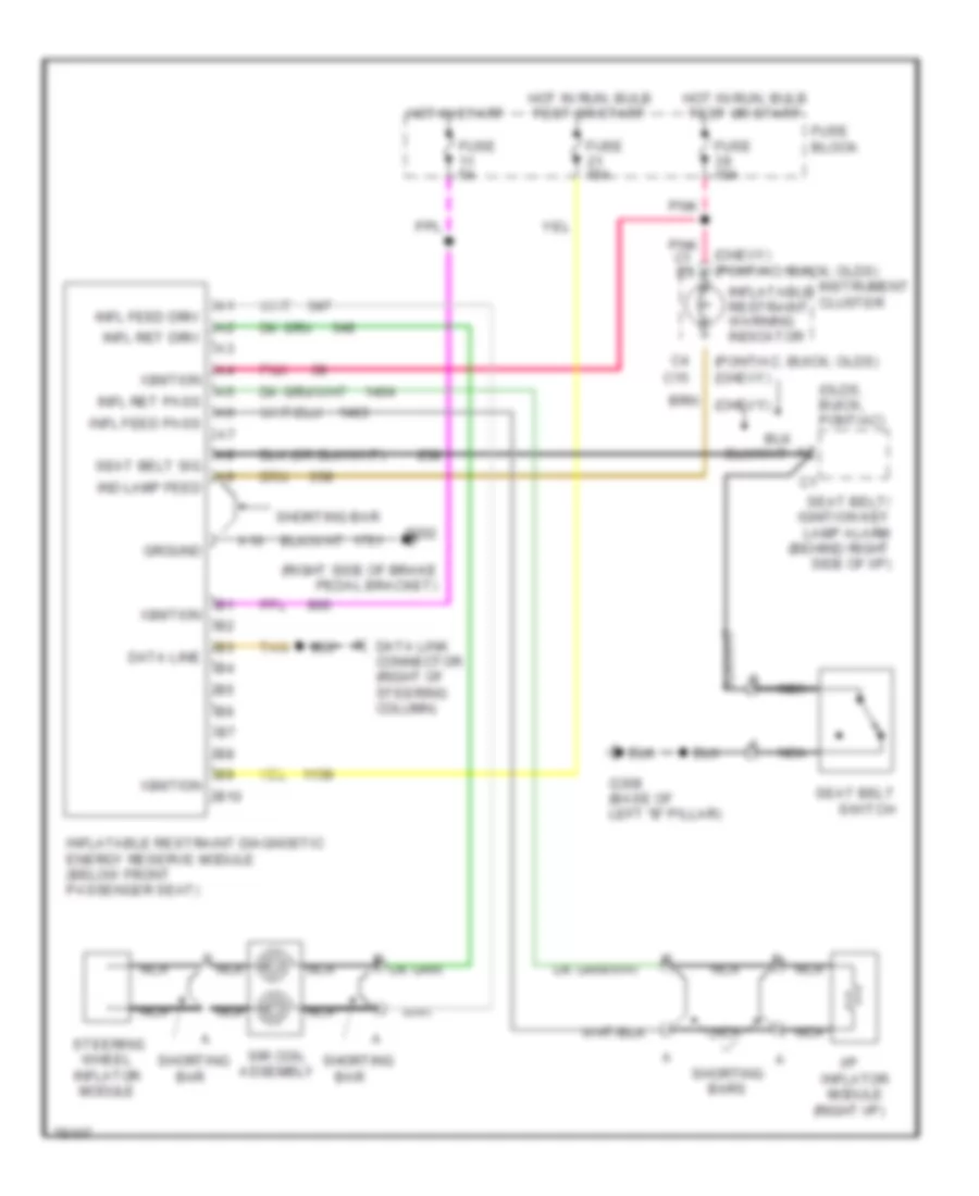 Supplemental Restraint Wiring Diagram for Buick Regal Custom 1996