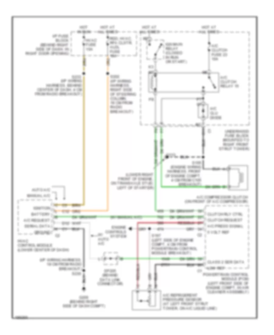 Compressor Wiring Diagram for Buick Century Limited 2004