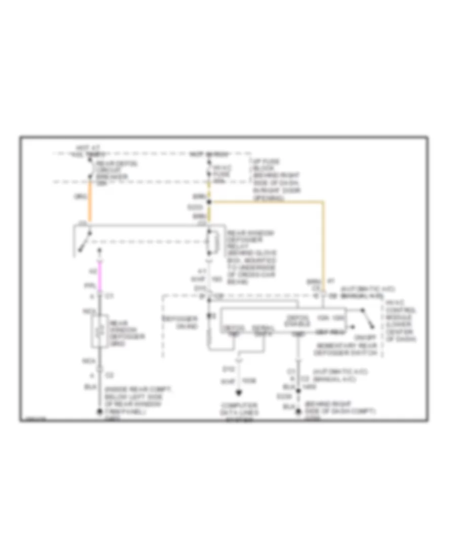 Defoggers Wiring Diagram for Buick Century Limited 2004