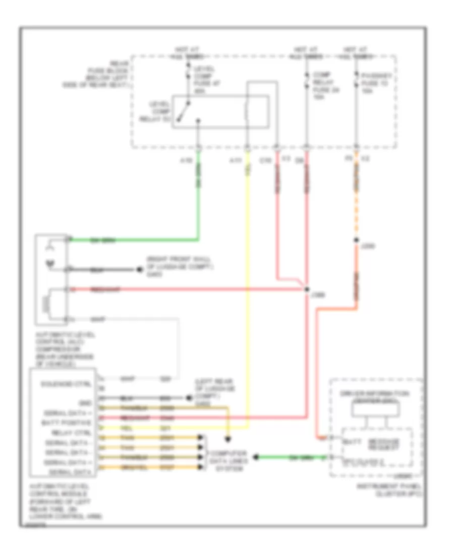 Electronic Level Control Wiring Diagram for Buick Lucerne CX 2009