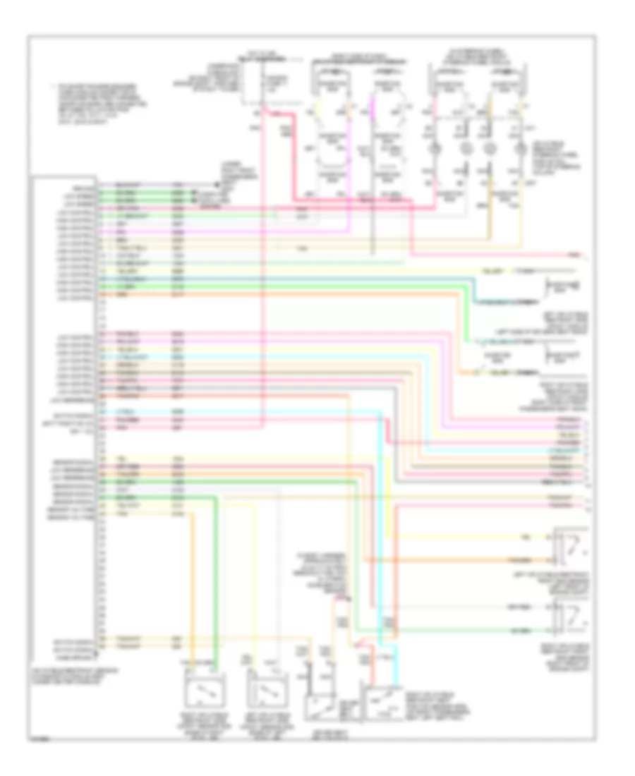 Supplemental Restraints Wiring Diagram 1 of 2 for Buick Lucerne CX 2009