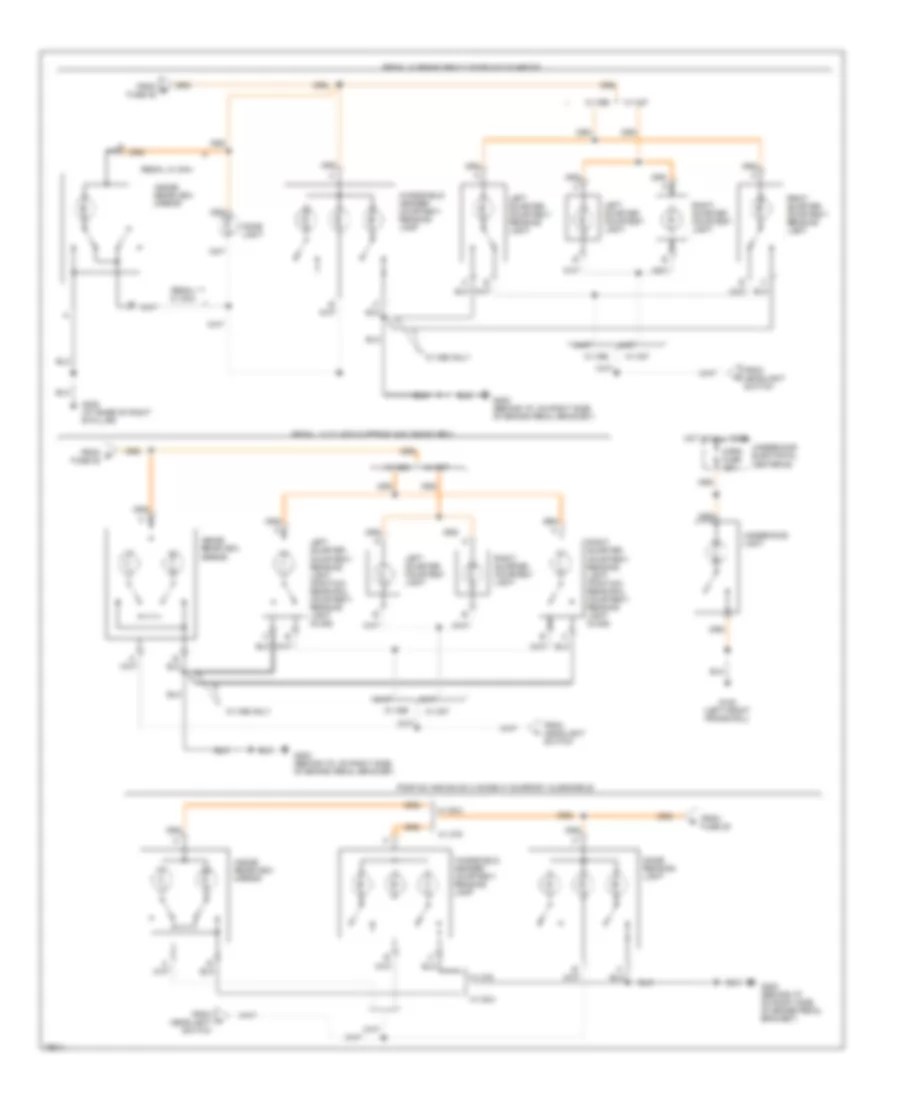 Courtesy Lamps Wiring Diagram 2 of 2 for Buick Regal Gran Sport 1996
