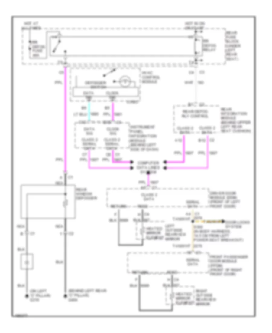 Defoggers Wiring Diagram with Auto A C for Buick LeSabre Custom 2004
