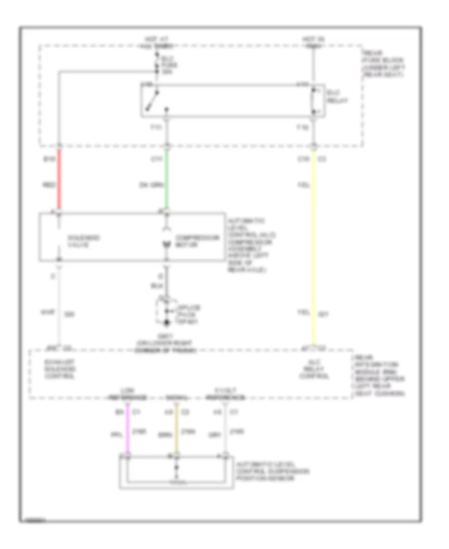Electronic Suspension Wiring Diagram for Buick LeSabre Custom 2004