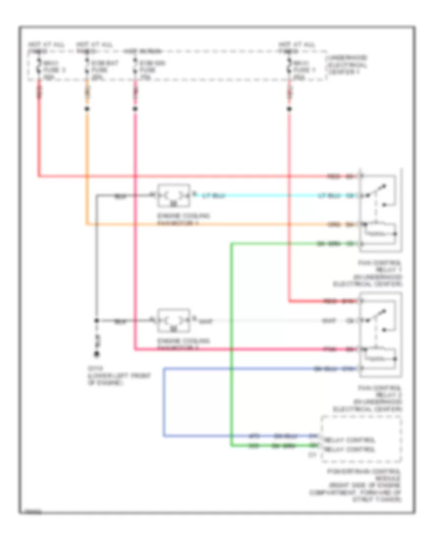 Cooling Fan Wiring Diagram for Buick Regal Limited 1996