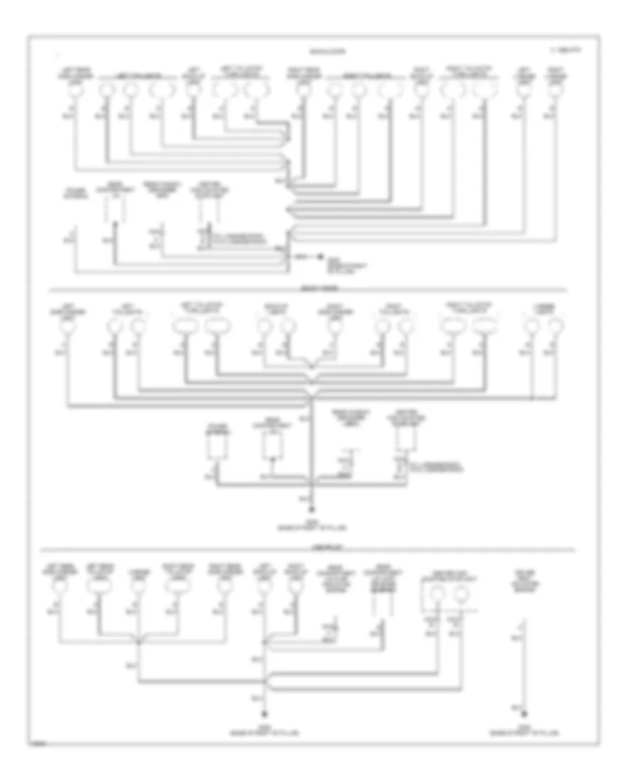 Ground Distribution Wiring Diagram (5 of 6) for Buick Regal Limited 1996