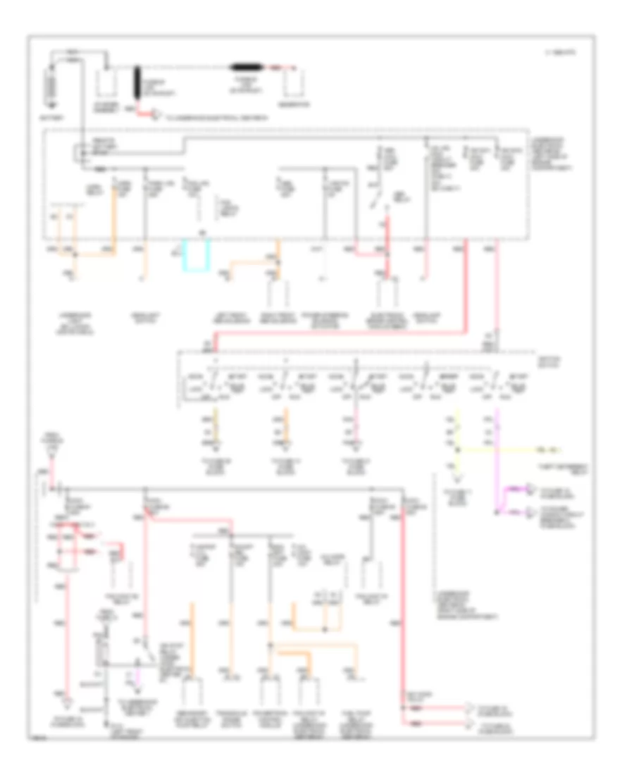 Power Distribution Wiring Diagram 1 of 6 for Buick Regal Limited 1996