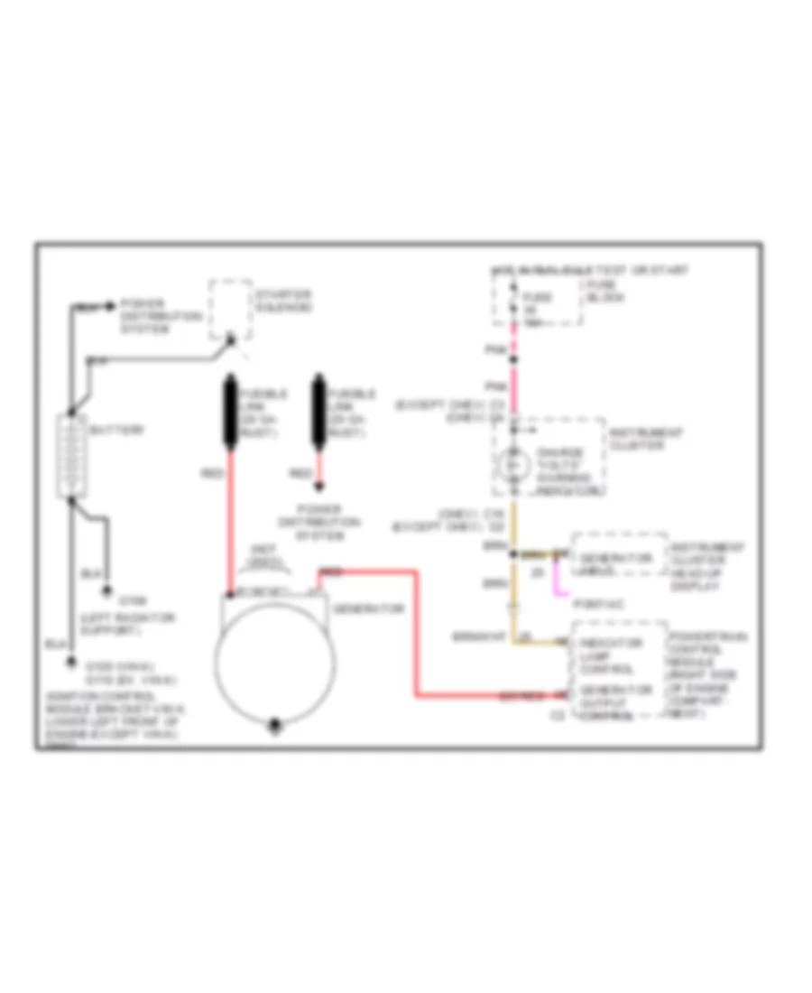 Charging Wiring Diagram for Buick Regal Limited 1996