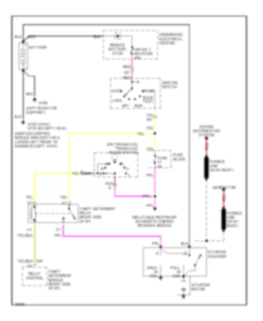 Starting Wiring Diagram for Buick Regal Limited 1996