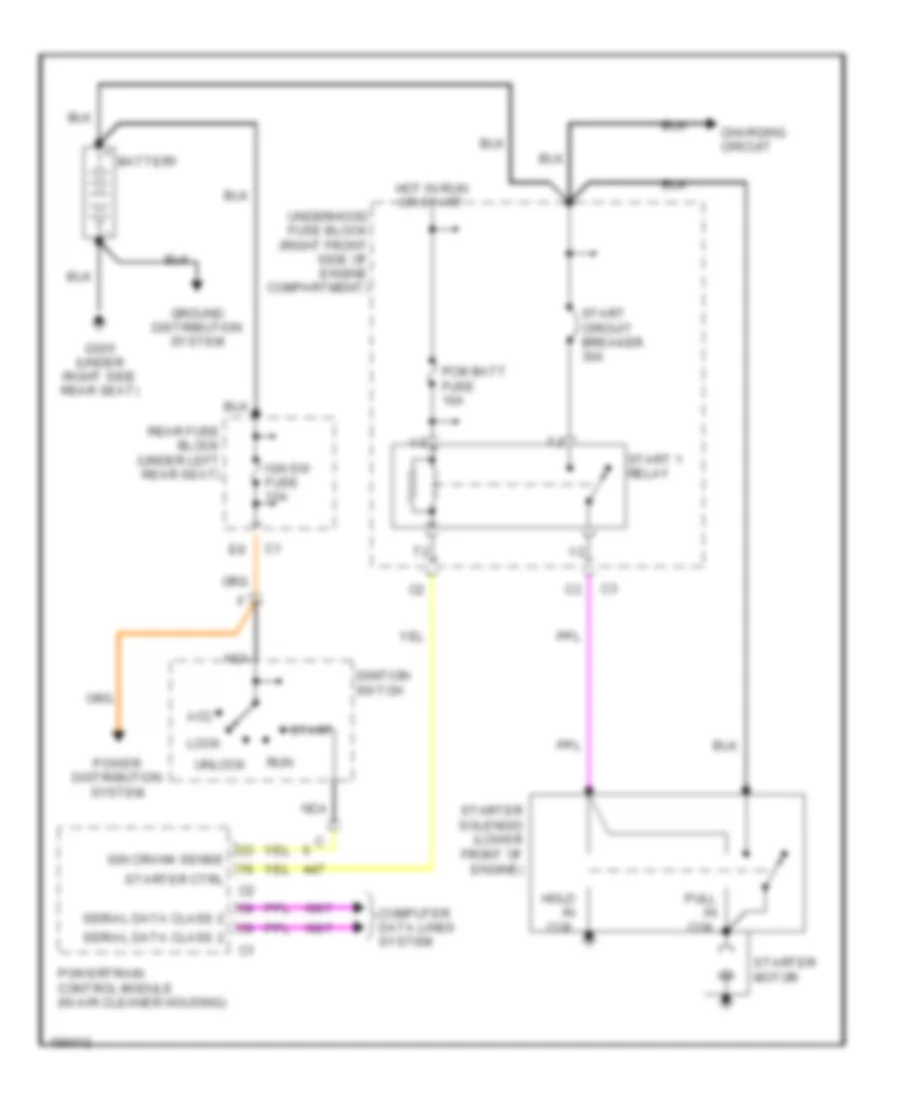 Starting Wiring Diagram for Buick LeSabre Limited 2004