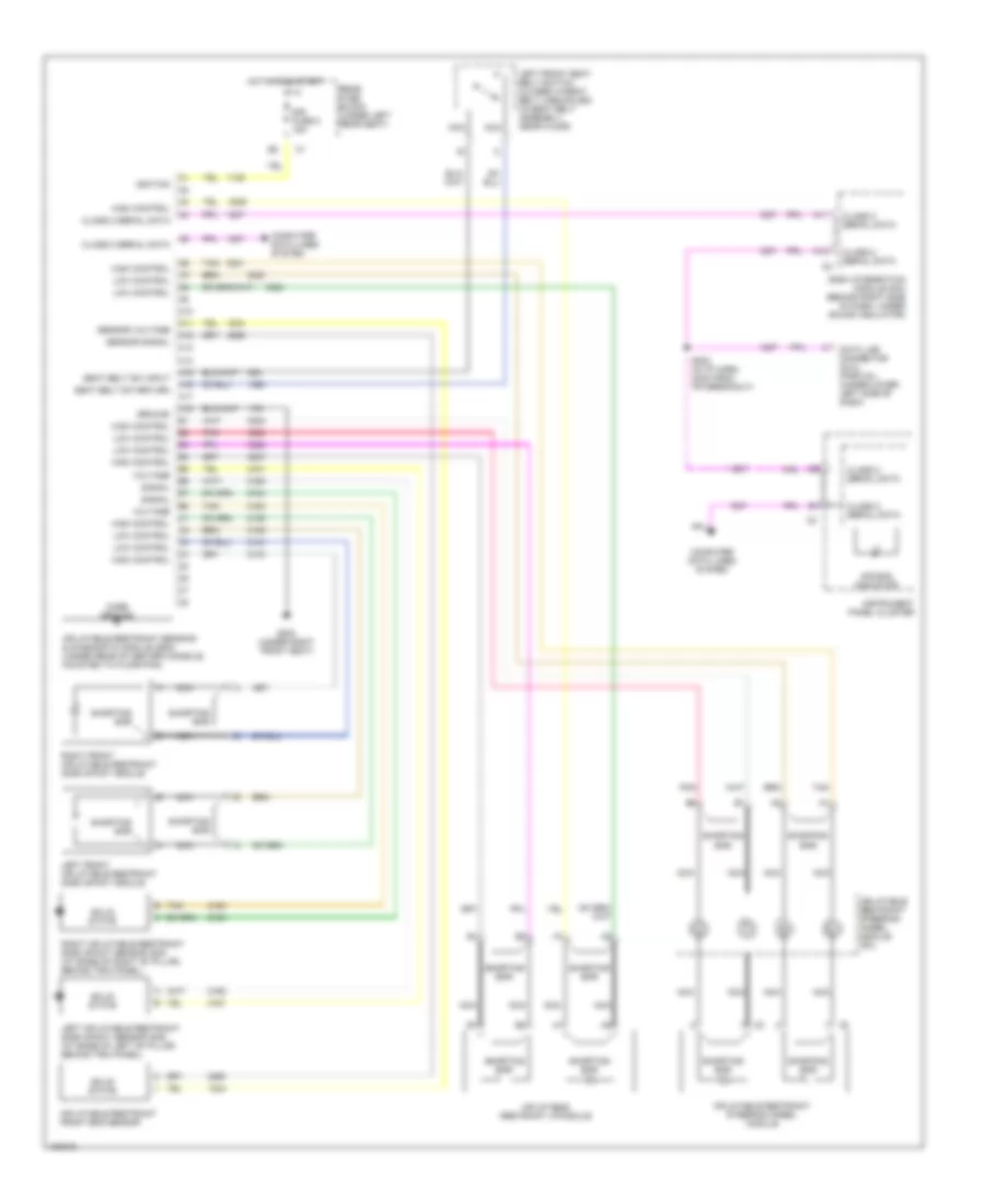 Supplemental Restraints Wiring Diagram for Buick LeSabre Limited 2004