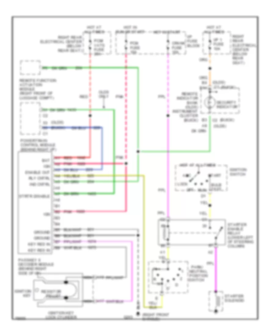 Pass-Key Wiring Diagram for Buick Riviera 1996