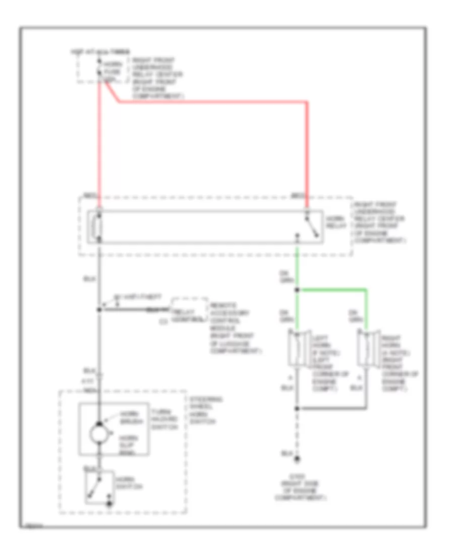 Horn Wiring Diagram for Buick Riviera 1996