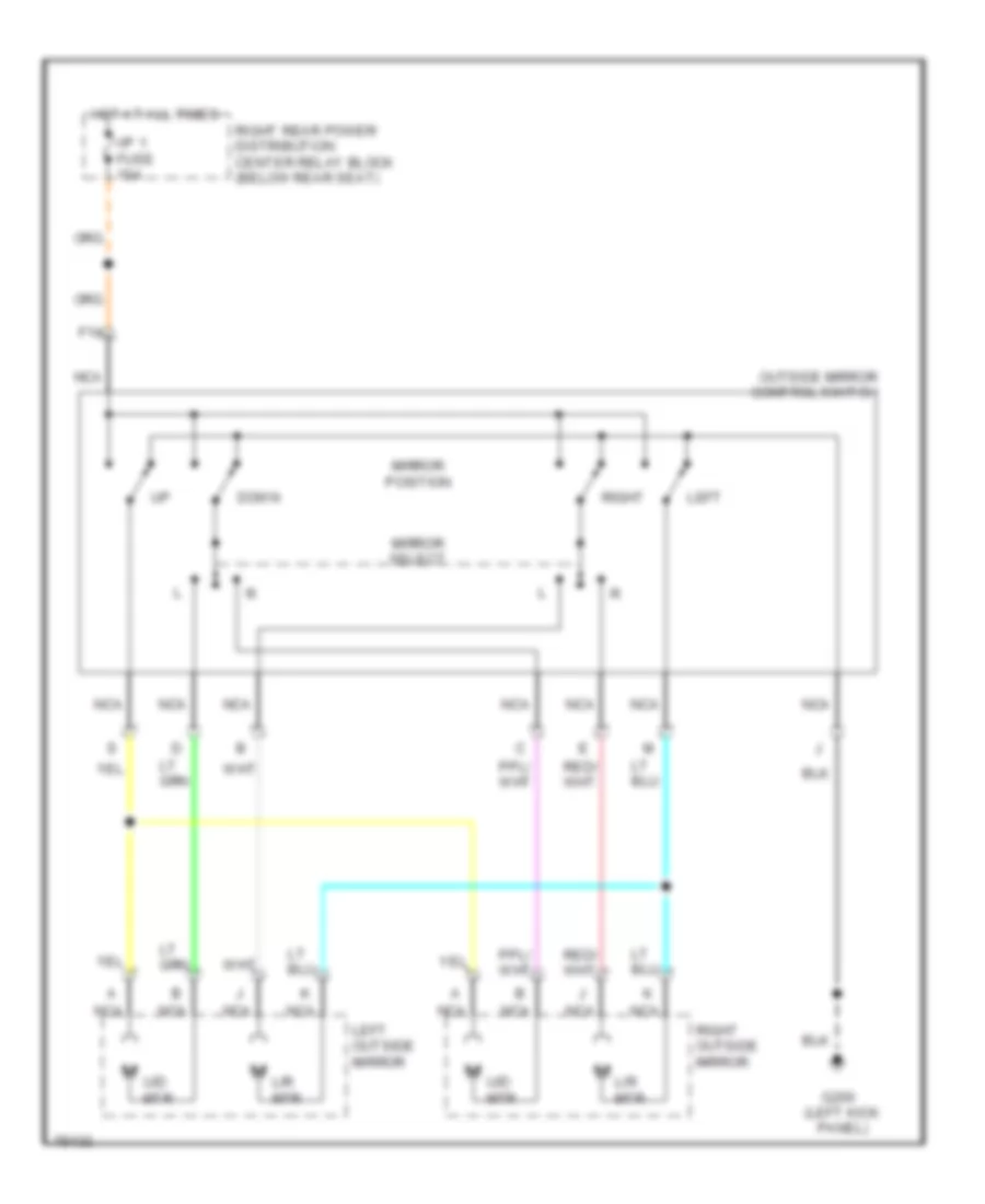 Power Mirror Wiring Diagram for Buick Riviera 1996