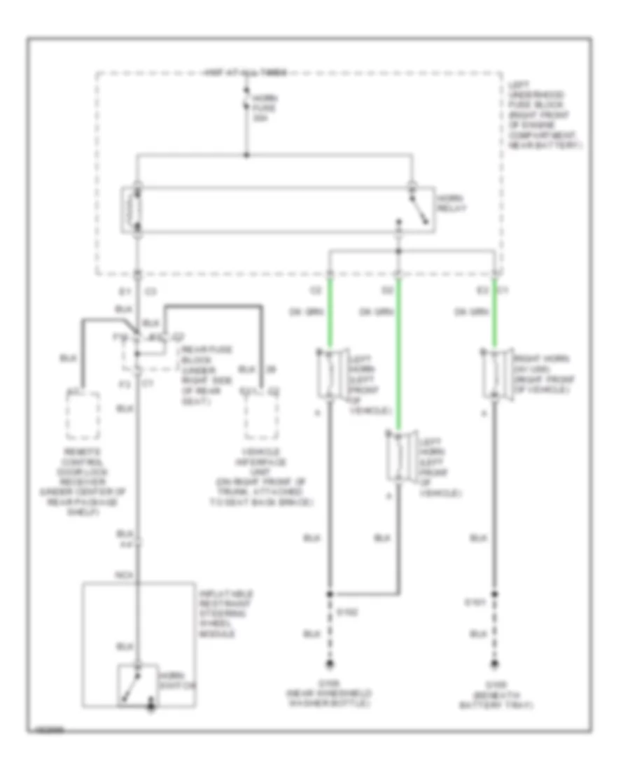 Horn Wiring Diagram for Buick Park Avenue 2004