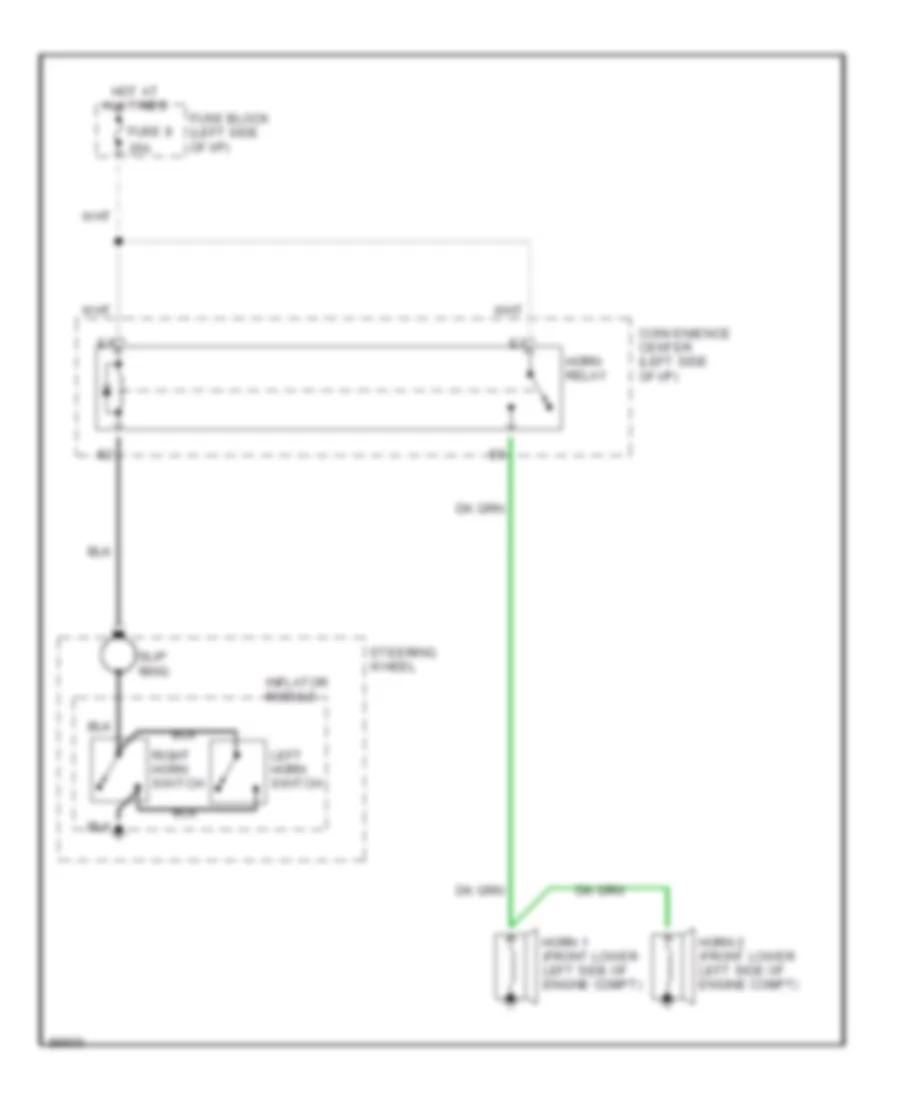Horn Wiring Diagram for Buick Roadmaster Estate Wagon 1991
