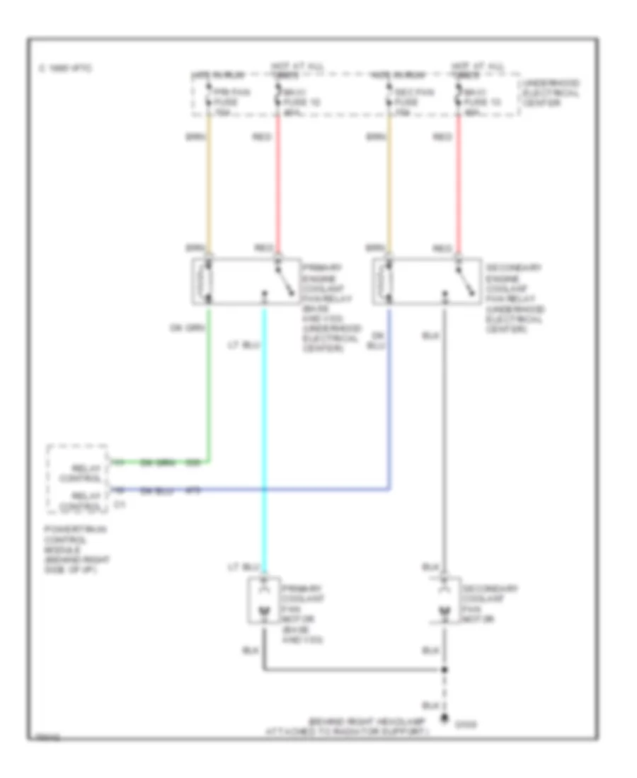 Cooling Fan Wiring Diagram for Buick Roadmaster 1996
