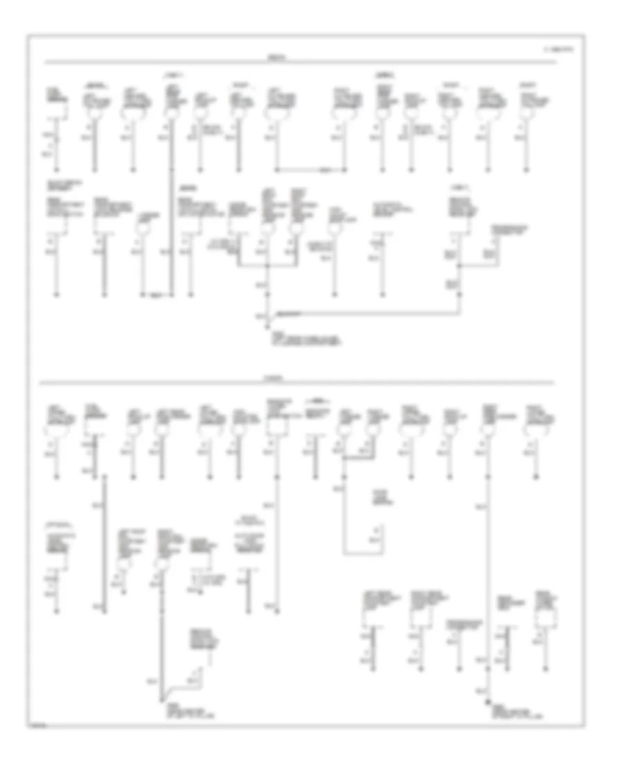 Ground Distribution Wiring Diagram 3 of 3 for Buick Roadmaster 1996