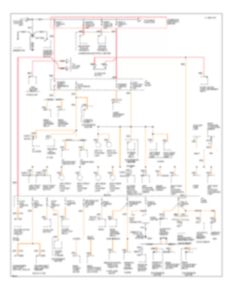 Power Distribution Wiring Diagram 1 of 4 for Buick Roadmaster 1996