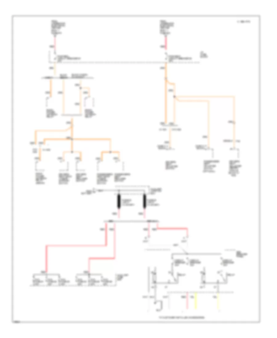 Power Distribution Wiring Diagram 4 of 4 for Buick Roadmaster 1996