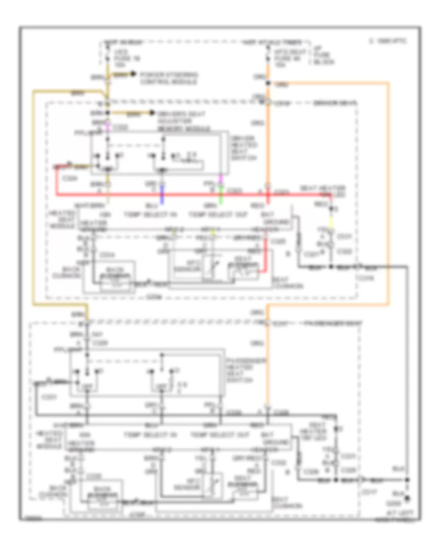 Heated Seats Wiring Diagram for Buick Roadmaster 1996