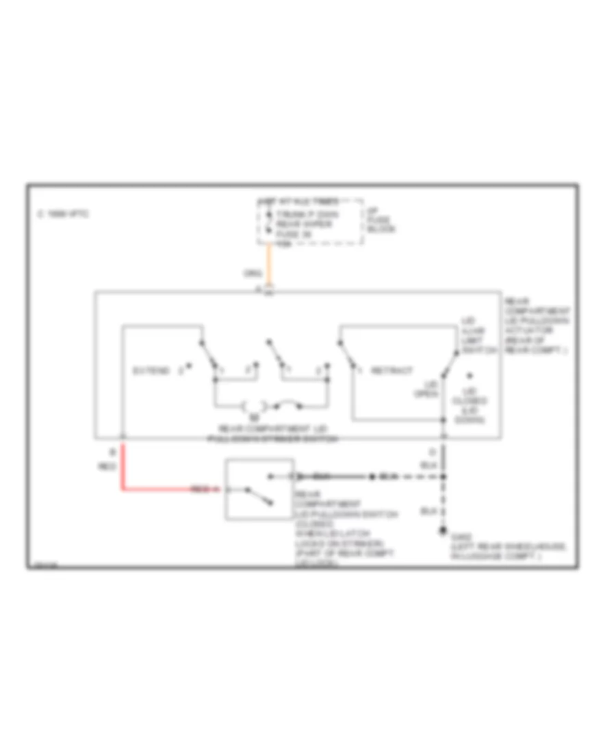 Trunk Pull-Down Wiring Diagram for Buick Roadmaster 1996