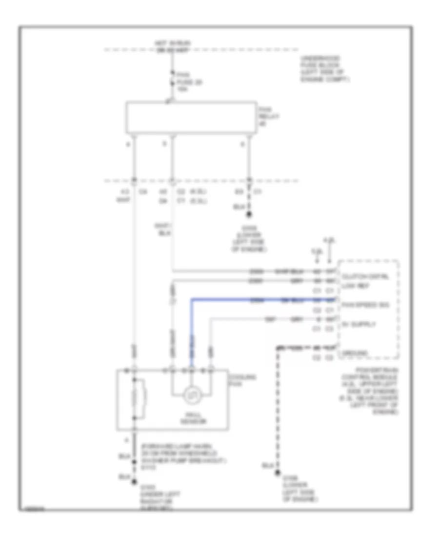 Cooling Fan Wiring Diagram for Buick Rainier 2004