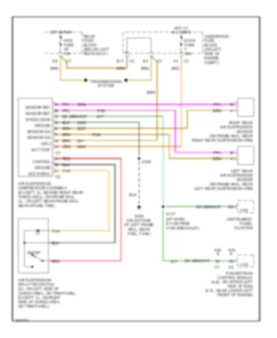 Electronic Suspension Wiring Diagram for Buick Rainier 2004