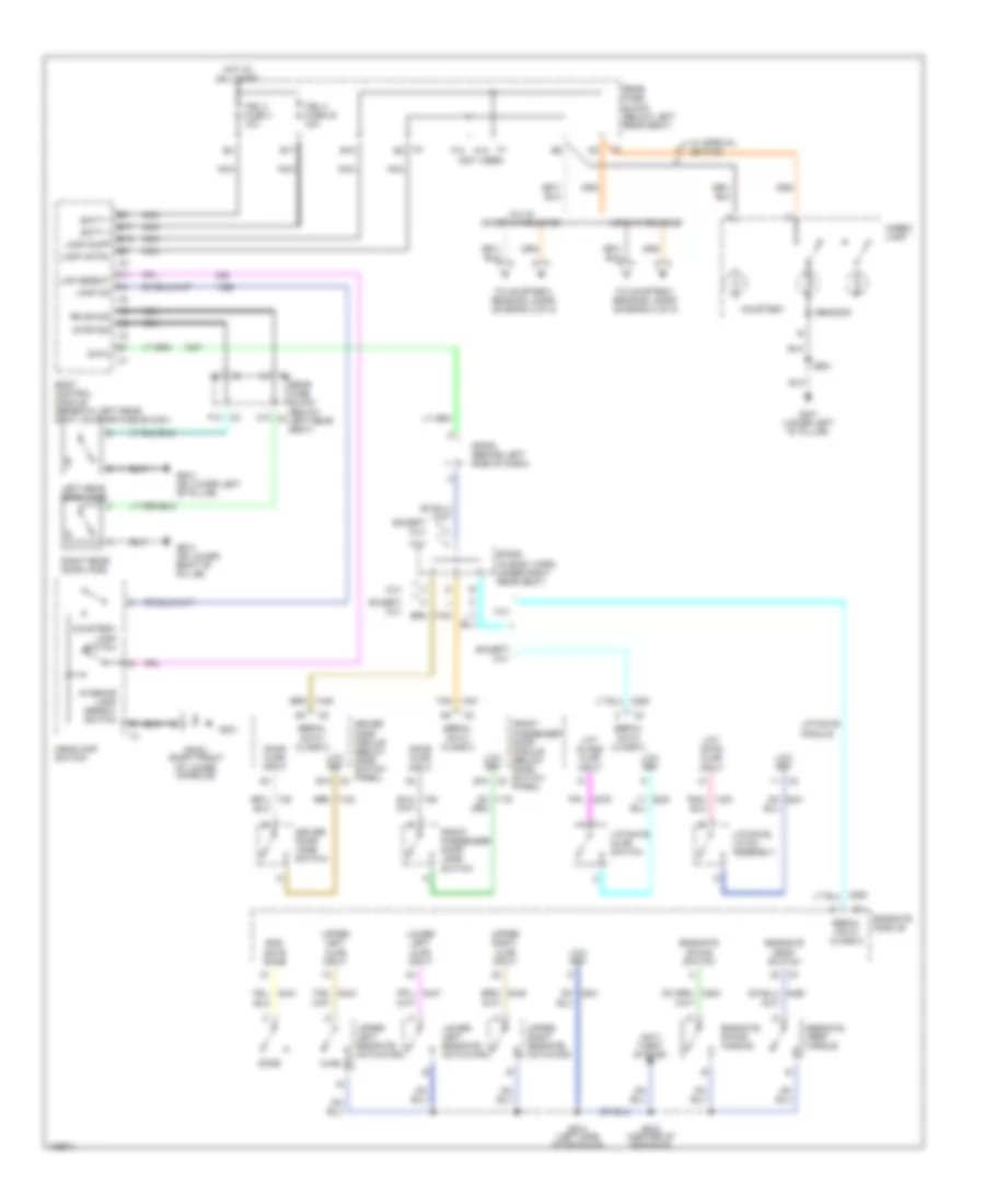 Courtesy Lamps Wiring Diagram 1 of 2 for Buick Rainier 2004