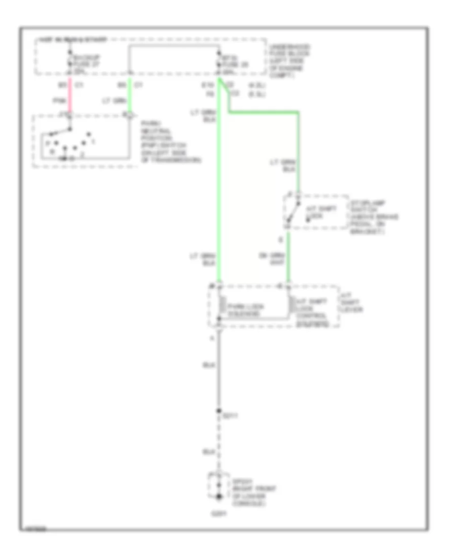 Shift Interlock Wiring Diagram for Buick Rainier 2004